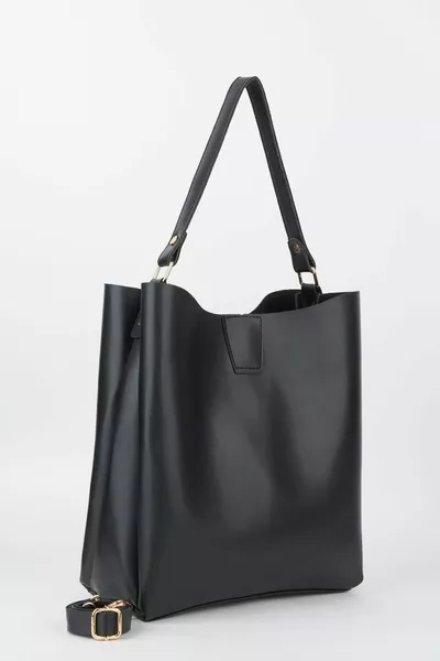 المرأة السوداء لينة قطع الجلود 3 مقصورات سستة والمفاجئة إغلاق اليد الأكمام وحقيبة الكتف