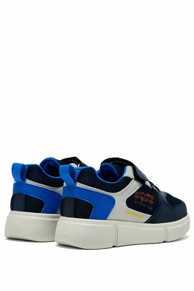 Unisex marineblauwe Sax Casual Fit klittenbandschoenen voor kinderen