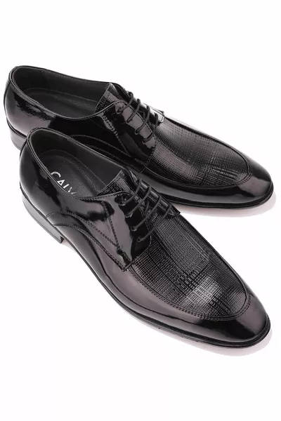 Echtes Leder Schwarz Herren Classic Schuhe