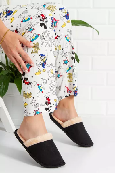 Modafrato Puffi Вътрешни вълнени унисекс къщи чехли Зимни чехли