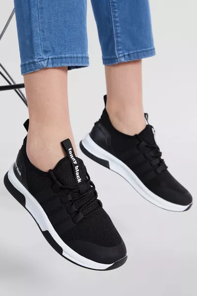 Unisex Schwarz & Weiß Turnschuhe Tbqnt