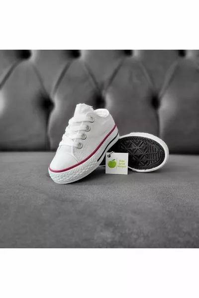 Unisex Meisjes Jongens Baby Kinderen Korte Veters Canvas Linnen Sneaker Sneakers