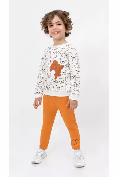 Happy Bears Узорчатый хлопковый детский детский нижний топ