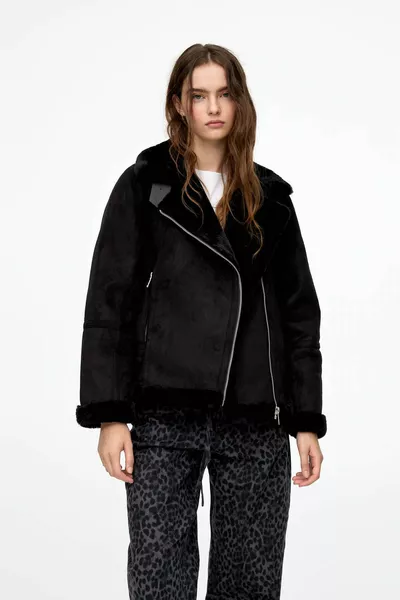 Manteau long double face