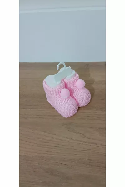 Tricots Pompon Bébé Bottines