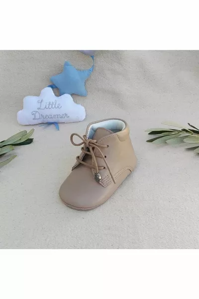 Bee Clear Caramel Genuine Leather Boots First Step Shoes