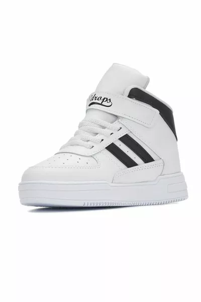 الياقة المدورة العظام الفيلكرو الاطفال سلة أحذية رياضية