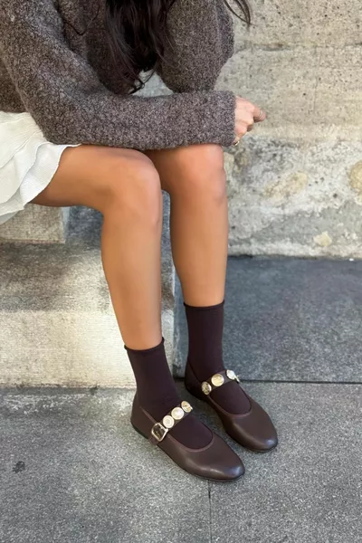 Cracovia Tappetino da caffè Accessorio Dettaglio Ballerine da donna con suola piatta