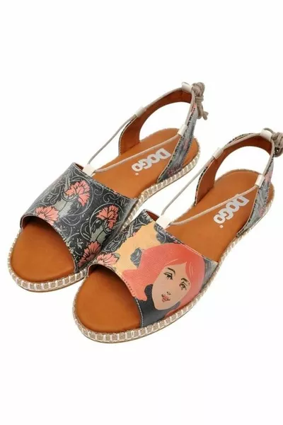 صنادل جلدية نباتية متعددة الألوان متعددة الألوان للسيدات - تصميم دراجات فيكتور