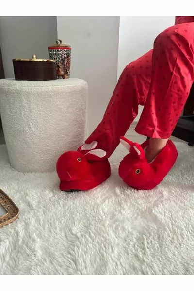 أرنب الرقم القطيفة باندوف المنزل باندوفو البيت أحذية البيت أحذية البيت الحفاظ على دفء القدم