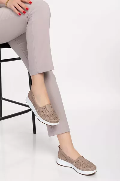 Echt lederen comfortabele zomerschoenen Kla. - 