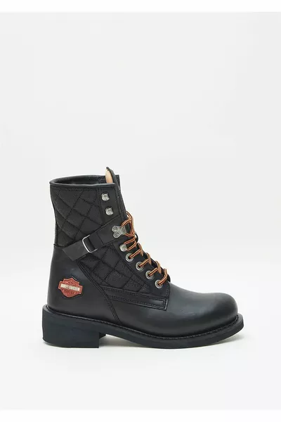 Schwarze New Worker Stiefel für Herren  