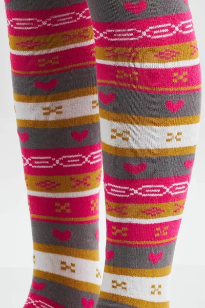 Collants à motifs pour enfants gris