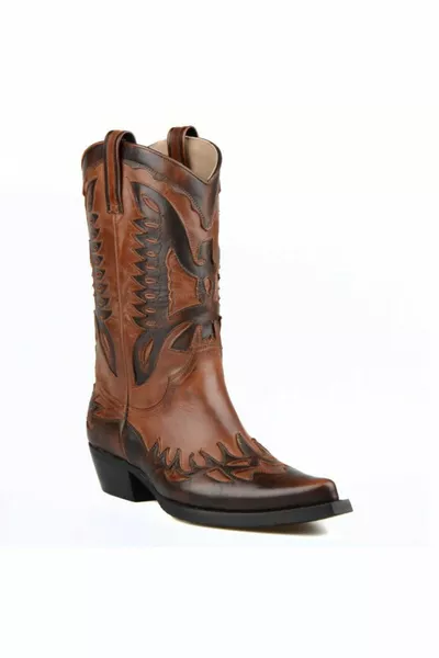 الرجال النسر البني الرقم كاوبوي الأحذية