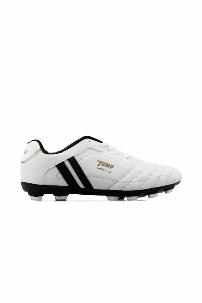  B Бели мъжки футболни обувки с трева