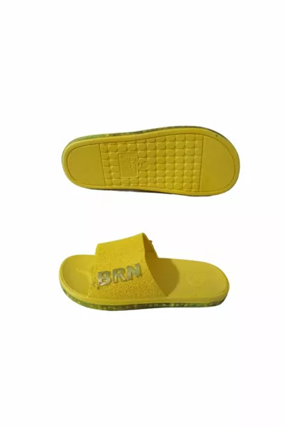 Brn  Unisexe jaune antidérapant semelle mer plage piscine pantoufles de randonnée quotidiennes