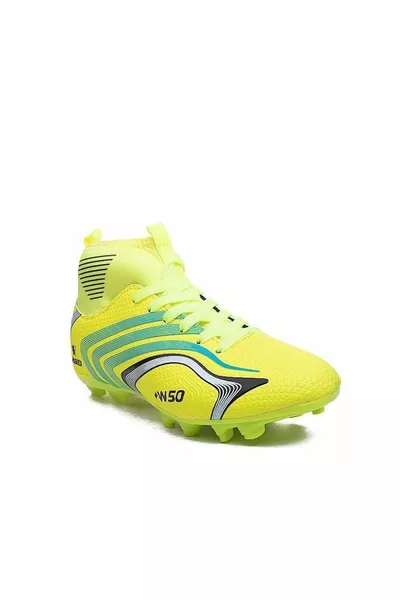 Garçons Super Mercury Chaussures de football avec chaussettes Grass Gear Chaussures de football