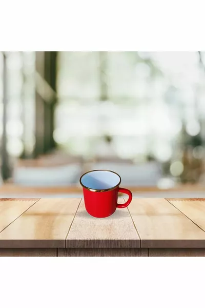 كوب مينا  سي سي (أحمر - أصفر - أخضر - أخضر - أخضر)