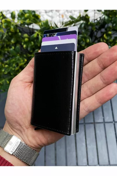 Valde Genuine Leather Mechanism Card Holder Wallet