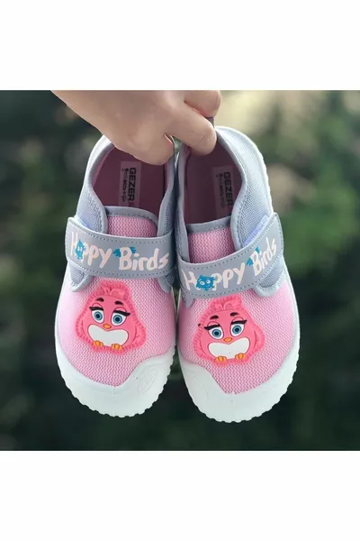 حذاء أطفال للحضانة والمدرسة بحشوة ناعمة ونعل مقاوم للانزلاق مع إغلاق بفيلكرو