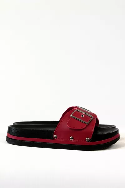 Ortopedik Kırmızı Kadın Terlik