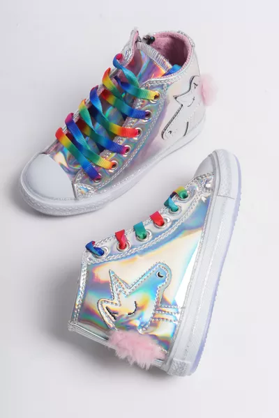 حذاء و حقيبة Solo للأطفال مع دعم تقويمي وحذاء رياضي يومي بطبعة وحيد القرن