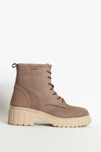 أرجون حذاء نسائي خارجي من الجلد الطبيعي بلون رملي