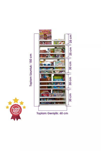 Libreria Carmen a 5 Ripiani Libreria Montessori Libreria per Cameretta dei Bambini