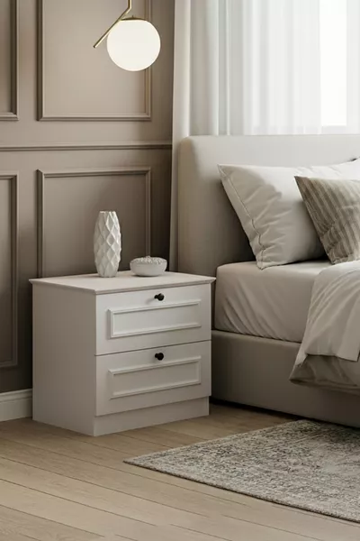 Comodino Mira a 2 cassetti