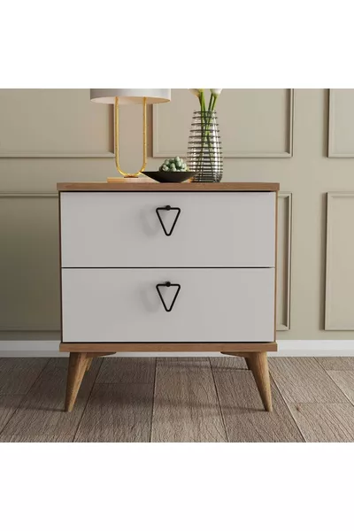 كومودينو فيرساتشي بسحّابين وسلة - أبيض