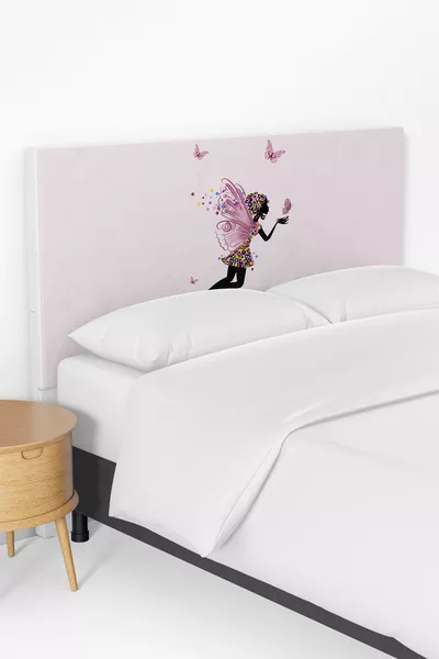 غطاء رأس سرير لغرفة نوم فتاة بطراز الأجنحة