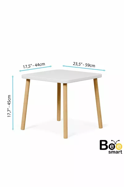 Деревянный игровой стол с стульчиком, набор для детей Bunny, 1 стол и 1 стул