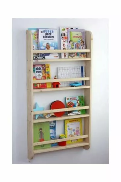 Libreria Montessori in legno per camera dei bambini, libreria educativa
