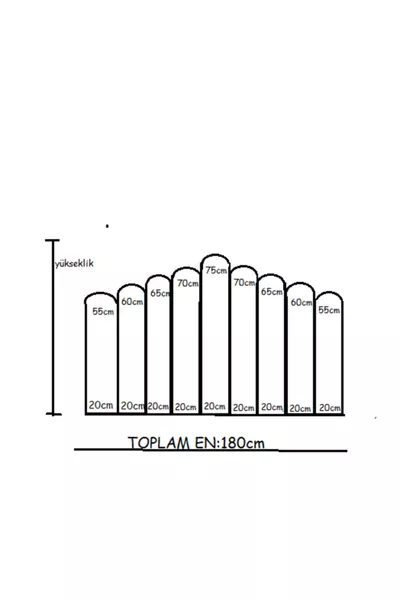 سرير مبطن بعرض سم - 9 قطع لوحة