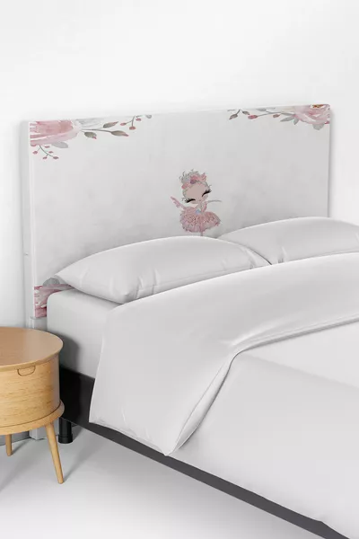 Princess Ballerina Girl Pattern Children's Bed Base Headboard Cover