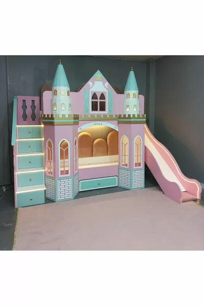 КРОВАТЬ-МАФФИН С НЕОНОВЫМИ СВЕТОДИОДАМИ И ГОРКОЙ