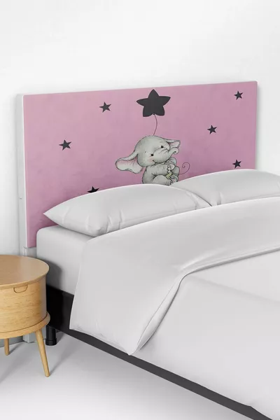 Детски калъф за легло с чекмедже с модел на слон и звезди