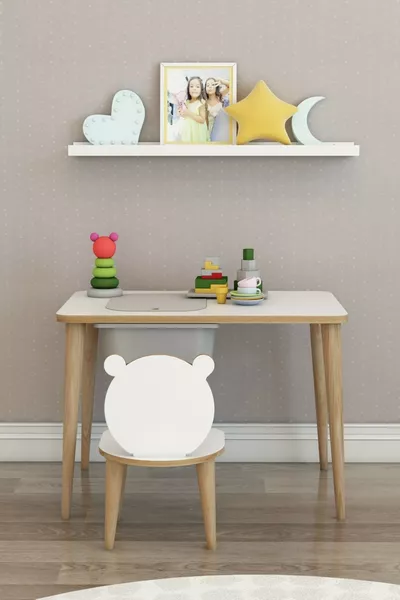 Children's Study Desk Play and Activity Table Summer-Winter Single Desk with Chair