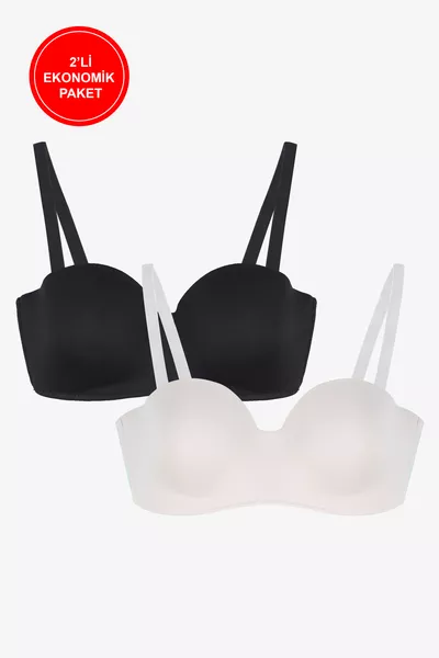 2er Pack - Damen Schalenloses Mikro-Träger-BH