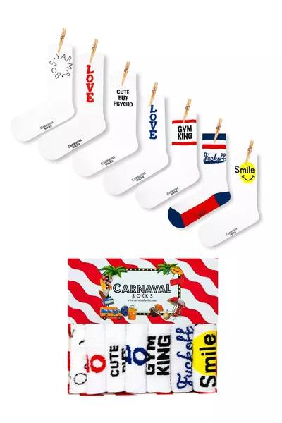 Набор из 7 спортивных носков с атлетическим дизайном 