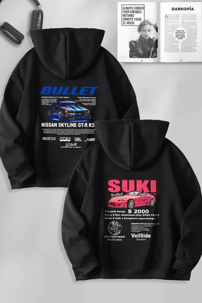 Ensemble pour couples rapide et furieux Bullet Suki Sweat à capuche imprimé design spécial 2 pièces