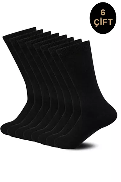Unisex Bamboo Seamless Ankle Socks Black Color 6 Pairs
