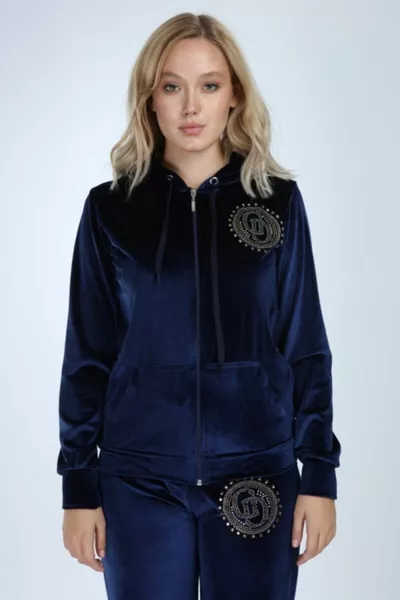 Kadın Lacivert Bol Paça Takım