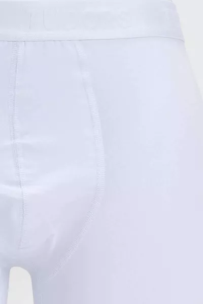 Men's 2-Pack White Cotton Stretch Boxer