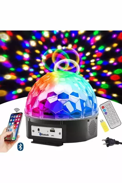 LED Magic Crystal Magische Bol met Bluetooth, Afstandsbediening en USB-aansluiting voor Feest en Disco