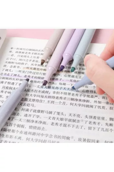 Набор из 6 неоновых карандашей полу-сладких пастельных цветов