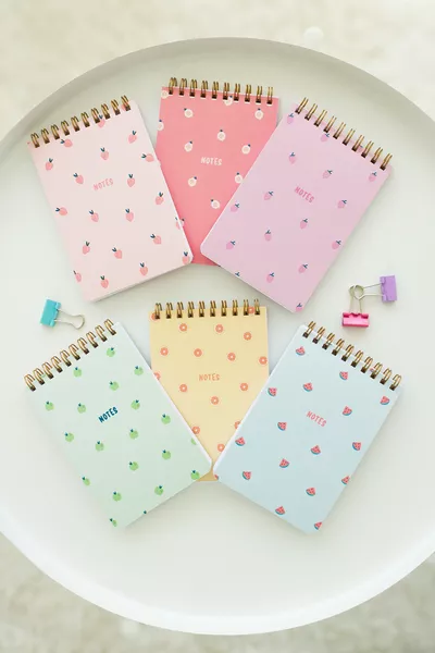 6-Piece Pocket Notebook Set Fruits VSERI