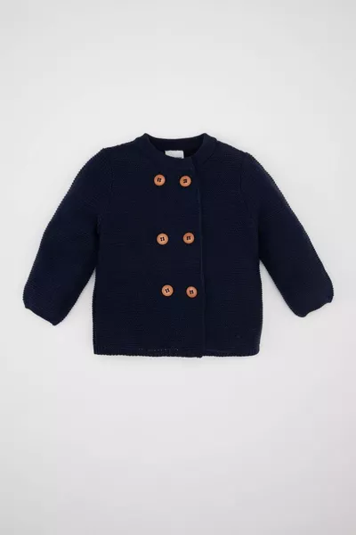 Baby Boy Long Sleeve Buttoned Knit Cardigan AU