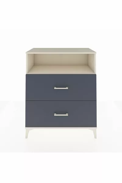 Hyperion Dresser Single Shelf 2 Drawers Moonstone-Anthracite