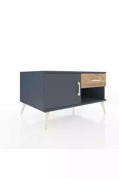 خزانة كرونوس ذات رف واحد ودرج واحد وباب واحد أنترسايت-أنترسايت/صنوبر